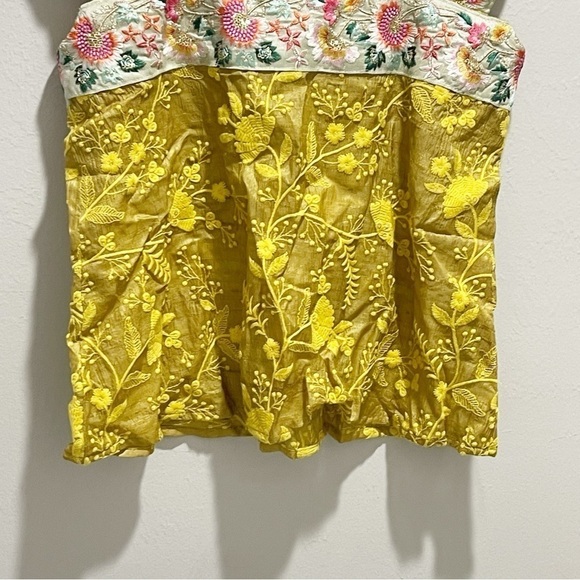Gold Multicolor Sequin Gold Trim Ethnic Tank Top Tunic Embroidered Size XS - Picture 4 of 4